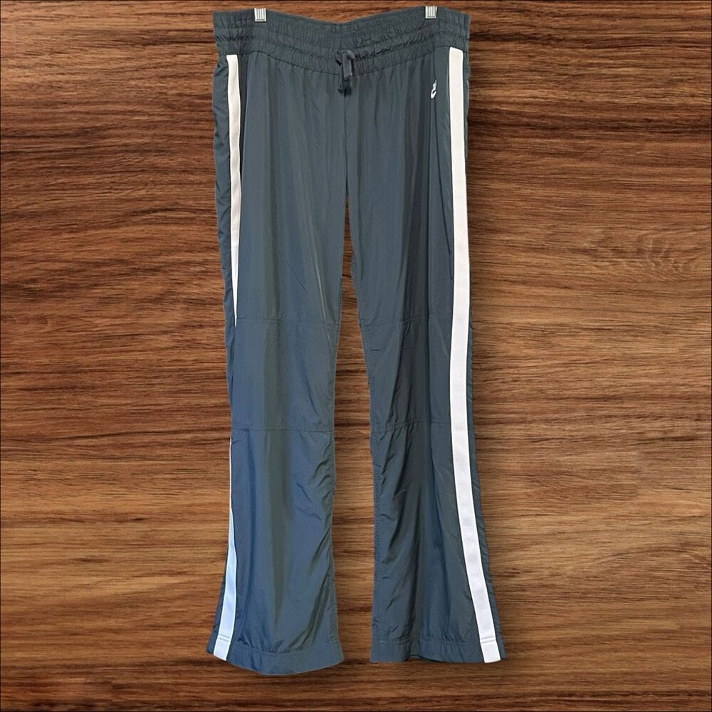 ☑️ Nike Vintage Y2K Navy White Wide Leg Track Pants Women’s XL 16-18